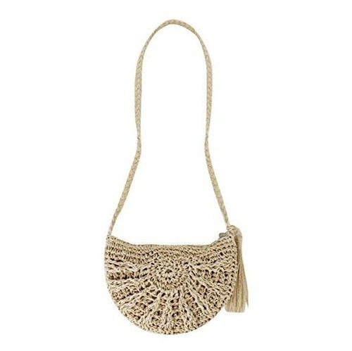 Rebecca Mujer Chica Straw Woven Bolsa De Hombro Playa 31269