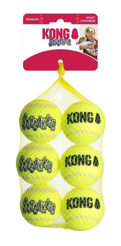Kong Squeak Air Balls Juguete Pelota Perro Pack X6-