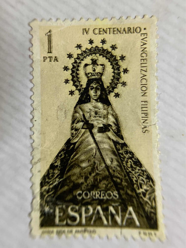 Sello Postal De España De 1965 Evangelización De Filipi