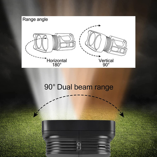 Linterna De Mano Spotlight De 10000 Lúmenes, Foco Led