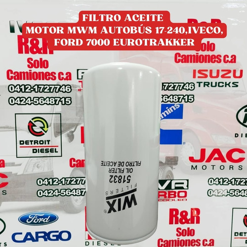 Filtro Aceite Para Motor Ford 7000 Eurotrakker