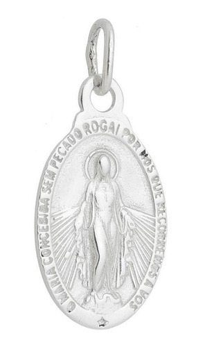 Medalha Nossa Senhora Das Graças.(prata 950)