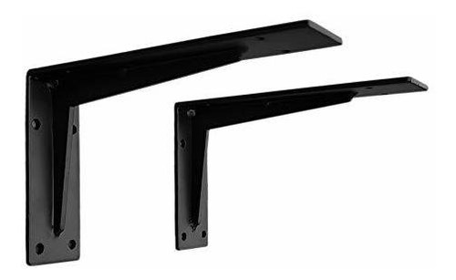 Escuadras Para Estantes - Black Metal Shelf Bracket Wall Tri