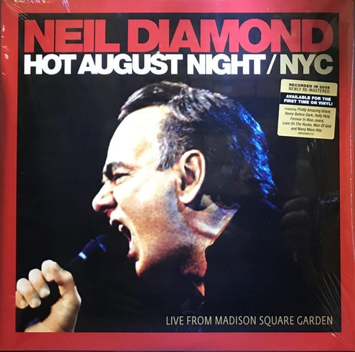 Vinilo Neil Diamond Hot August Night Live Nyc 2lp ( Nuevo)
