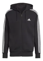 Comprar Sudadera Con Gorro Essentials 3 Franjas Tela French Terry Ic