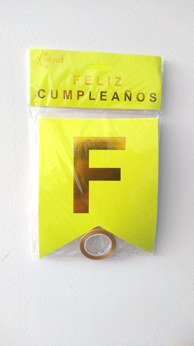1 Banderín Feliz Cumpleaños Fosforescente Letrero Decoración