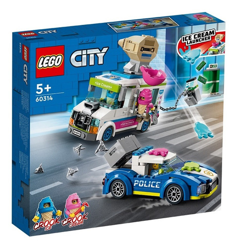 Brinquedo Lego City Perseguicao Policial Carro Sorvete 60314
