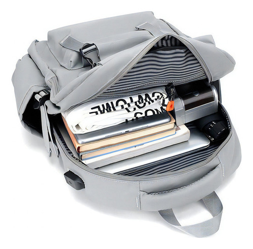 Mochila Hombre Estudiante Universitario Color Light Grey