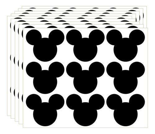 Calcomanías De Mickey Mouse De 2.62 X 2.2 Pulgadas, Calcom.