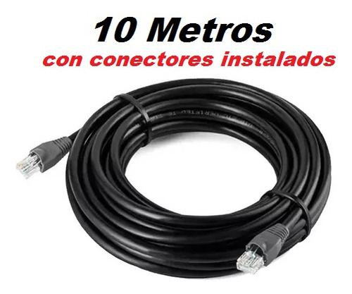 Cable De Red Utp Cat5e  Exteriores Por 10 Metros Conectores