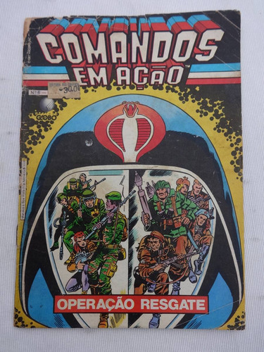 Hq - Comandos Em Ação Nº 6 - Operação Resgate - Globo - 1988 (Usado)