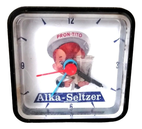 Reloj De Alka Seltzer Para Mesa, De Los 80s