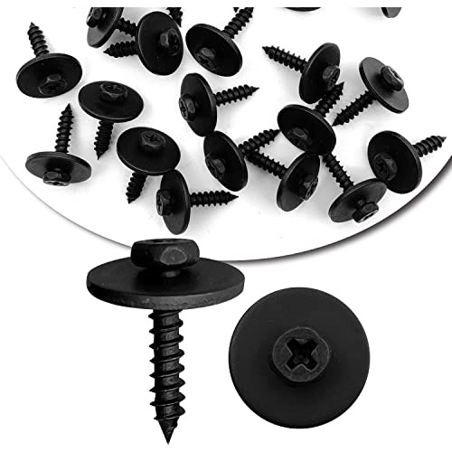 20pcs Metal Black Car Screw Bumper Hood Retainer Clips ...