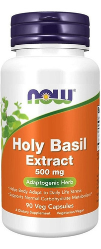 Holy Basil Extract 500mg 90caps, Albahaca Sagarada,