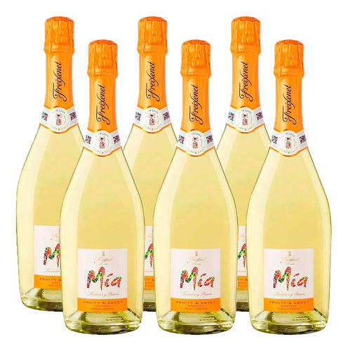 Vino Blanco Espumante Moscato Mía Freixenet 750ml 6 Unidades