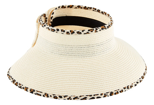 Mud Pie Visera Lazo Ribete Leopardo Para Mujer