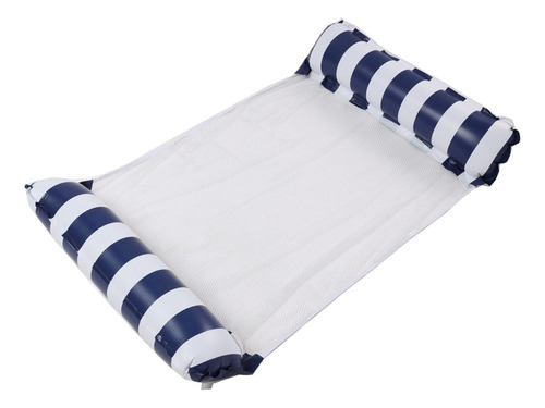 Hamaca Flotante Inflable Para Piscina Para Rayas Azul Oscuro