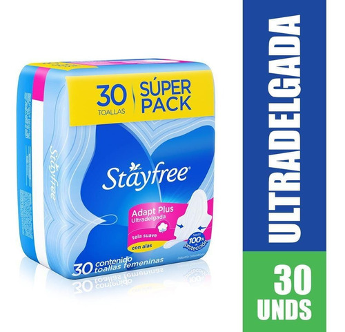 Toalla Higiénica Stayfree Adapt Plu - Unidad A $337