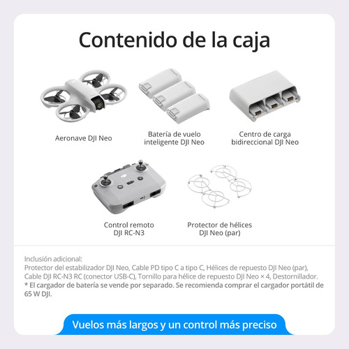 Dji Neo Fly More, 3 Baterías, Hub De Carga, Control Rc-n3