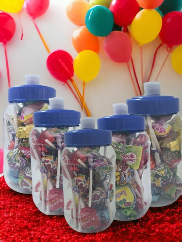 Pack 10 Cilindros Con Tapa Chupón 500 Ml Dulcero Tarro Bolo