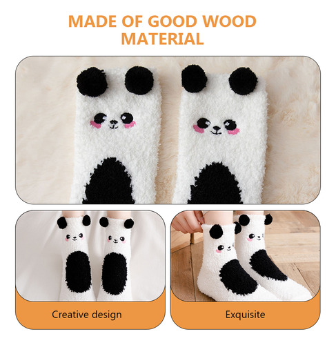 3 Pares De Calcetines De Felpa Duraderos Para Invierno, Calc