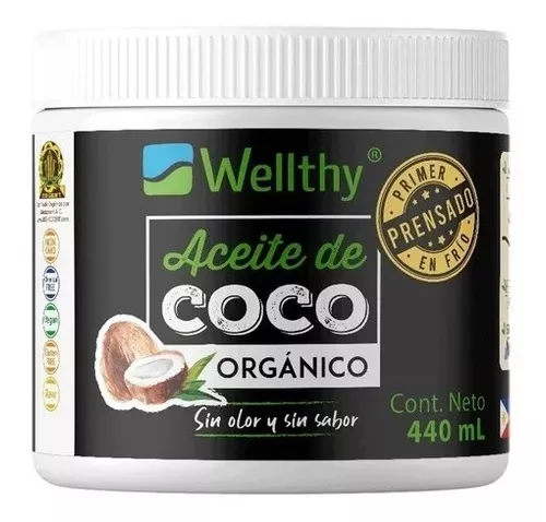 Wellthy Aceite De Coco Organico Sin Olor 440 Ml Bn Sfn | MercadoLibre