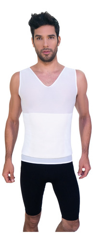 Camiseta Faja Hombre Algodón Y Licra Fresca Postura 7007