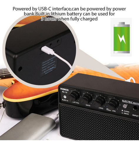 Mini Guitarra Pequeña Sound Bt/headphone Performances Kokko