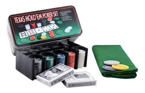 Set De Poker Old Player Caja Metalica 200 Fichas