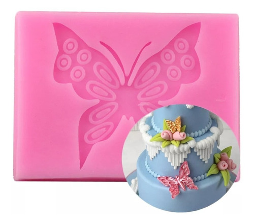 Molde De Silicona Fondant Molde Silicona 1 Mariposa