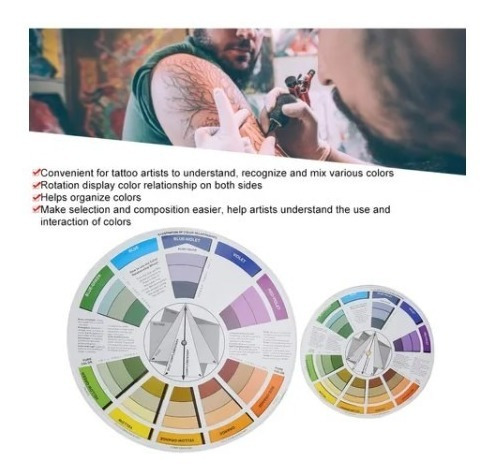 Guía De Mezcla De Colores Tatuaje Rueda De Colores Artistas