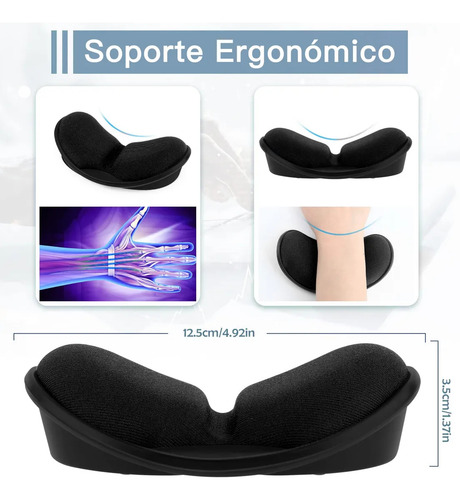 Cómoda Almohadilla De Reposamuñecas Para Ratón Y Teclado