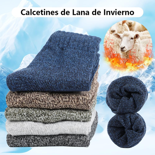 5 Pares De Calcetines De Lana Para Mujer, Calcetines