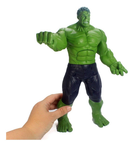 Boneco Hulk Brinquedo Emite Som E Luz 30cm Colecionável