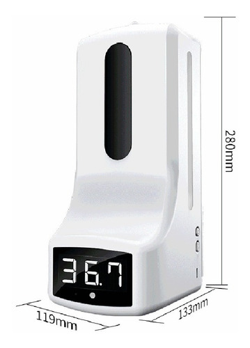 Imagen 7 de 10 de Dispensador De Gel Automático K9 Con Termómetro