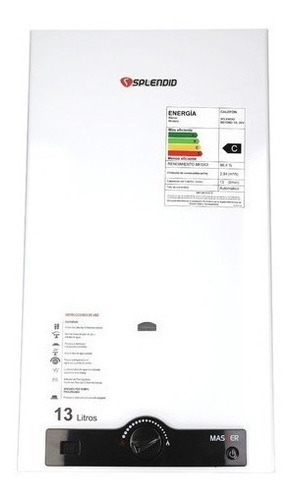 Splendid Calefon 13 Litros Tiro Natural Gas Licuado Master
