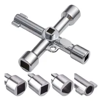 Comprar Llave Cruz combinada color plateado para tablero eléctrico rittal 5 en 1 universal gabinetes eléctricos CGQ