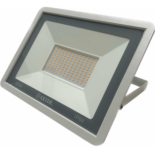 Reflector Led Luz Amarilla  Amarillo 100w 100-277v Ceisa