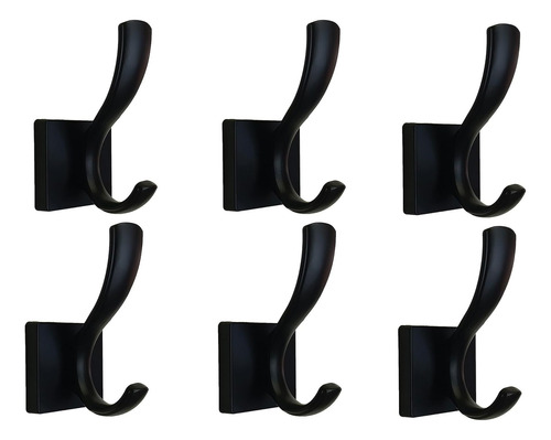 Ganchos Resistentes Para Toallas Y Abrigos De Color Negro
