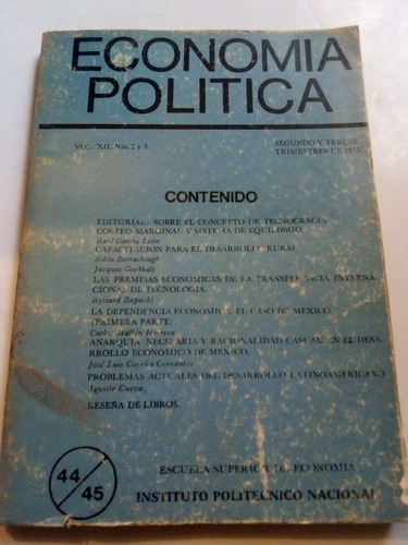 Revista Antigua 1975 Economía Política