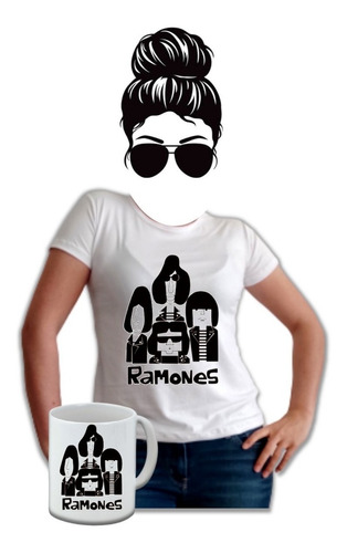 Camiseta  Ramones Mujer Estampada  Mug Gratis