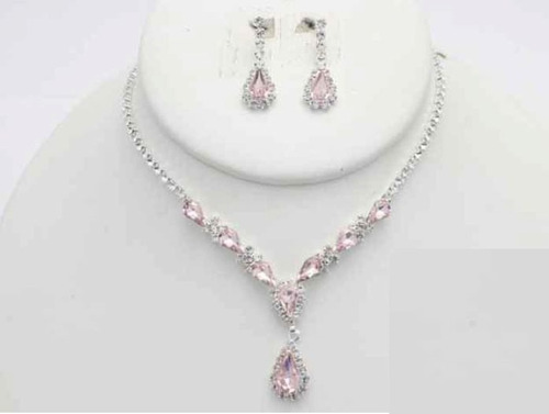 Collar Con Arete Love Pink Cafu405-11 A20