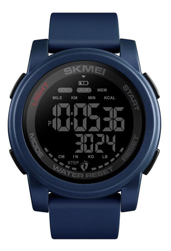 Reloj podómetro Skmei Digital 1469 para hombre, azul/negro