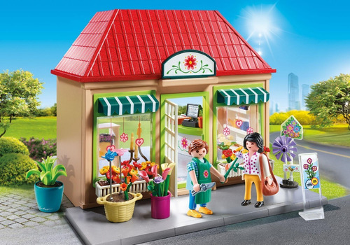 Casa Florería Negocio Plantas Flores Playmobil 70016 Playlgh