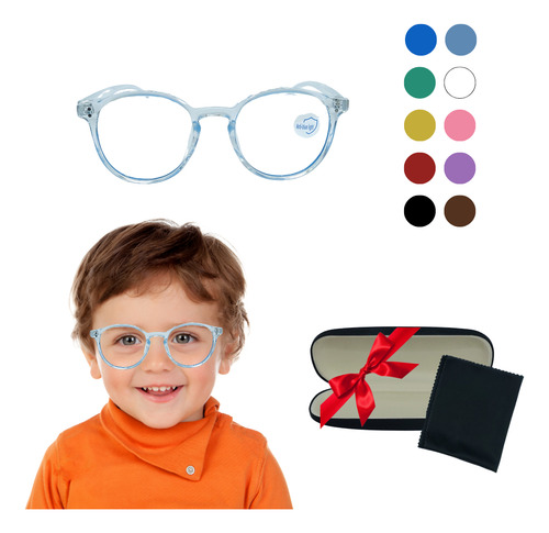 Gafas De Filtro De Luz Azul Para Niños, Anti Tensión De Ojos Color Azul Claro