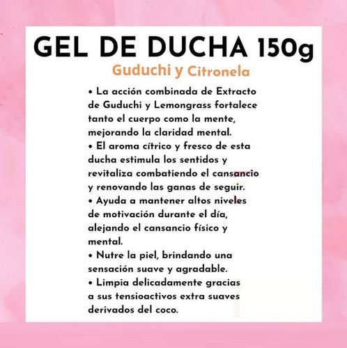 Gel Just De Ducha Guduchi Y Citronela 150gr.