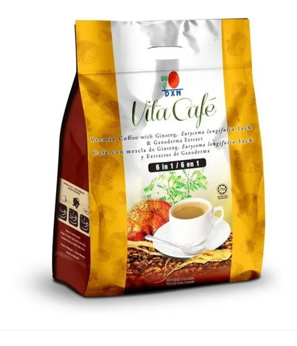 2 Bolsas Dxn Vita Café 6 En 1 Café Con Ganoderma Y Ginseng