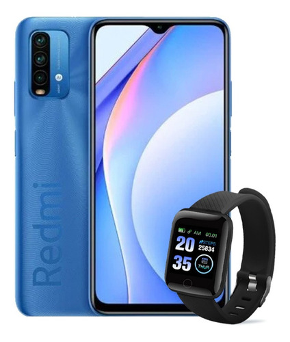 Xiaomi Redmi Note 9  Dual Sim 128gb 6gb Ram Azul + Reloj