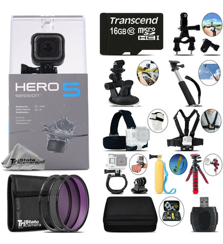 Gopro Hero5 Session 4k 10mp Camera + Filter Kit Uv-cpl-fld