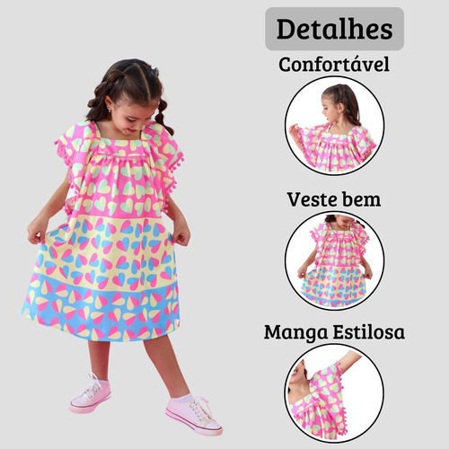 Vestido Infantil Fresquinho Com Estilo E Qualidade Garantida